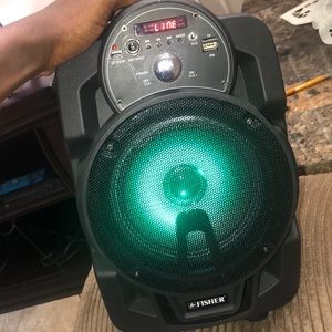 A light up Bluetooth speaker.